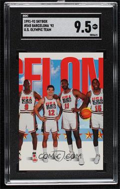 1991-92 Skybox - [Base] #545 - Team USA (Michael Jordan, John Stockton, Karl Malone, Magic Johnson) [SGC 9.5 Mint+]