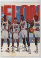 Team USA (Michael Jordan, John Stockton, Karl Malone, Magic Johnson) [EX t…