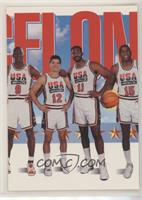Team USA (Michael Jordan, John Stockton, Karl Malone, Magic Johnson) [EX t…