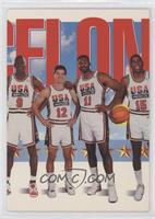 Team USA (Michael Jordan, John Stockton, Karl Malone, Magic Johnson) [EX t…