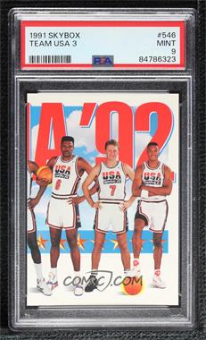 1991-92 Skybox - [Base] #546 - Team USA (Patrick Ewing, Larry Bird, Scottie Pippen) [PSA 9 MINT]