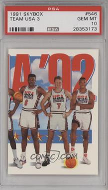 1991-92 Skybox - [Base] #546 - Team USA (Patrick Ewing, Larry Bird, Scottie Pippen) [PSA 10 GEM MT]