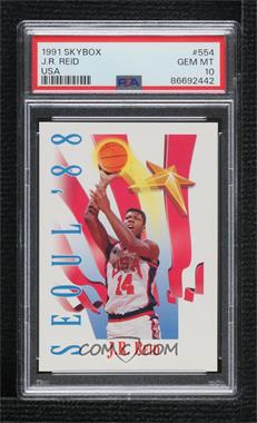 1991-92 Skybox - [Base] #554 - J.R. Reid [PSA 10 GEM MT]