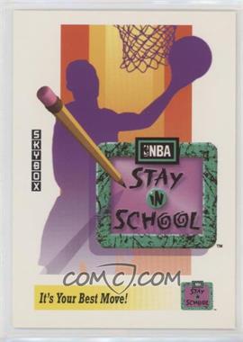 1991-92 Skybox - Inserts #2 - Stay in School