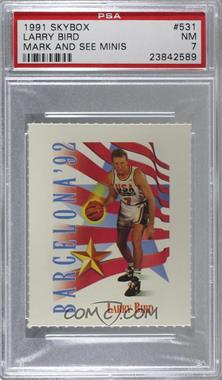 1991-92 Skybox Mark And See Minis - [Base] #531 - Larry Bird [PSA 7 NM]