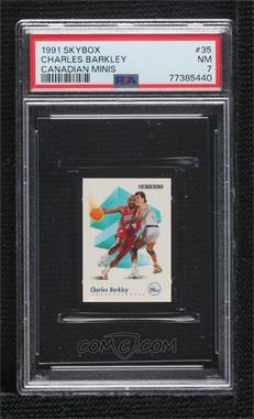 1991-92 Skybox Mini - [Base] #35 - Charles Barkley [PSA 7 NM]