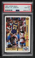 Magic Johnson, Michael Jordan [PSA 10 GEM MT]