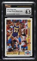 Magic Johnson, Michael Jordan [CSG 8.5 NM/Mint+]