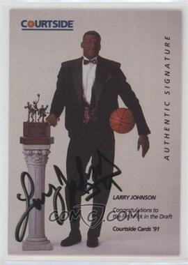1991 Courtside Draft Pix - Autographs #1 - Larry Johnson