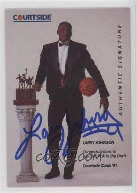 1991 Courtside Draft Pix - Autographs #1 - Larry Johnson