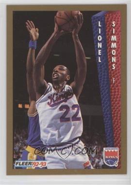 1992-93 Fleer - [Base] #198 - Lionel Simmons