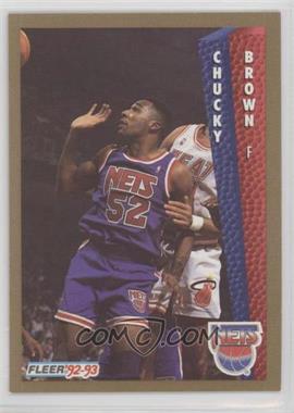 1992-93 Fleer - [Base] #386 - Chucky Brown [EX to NM]