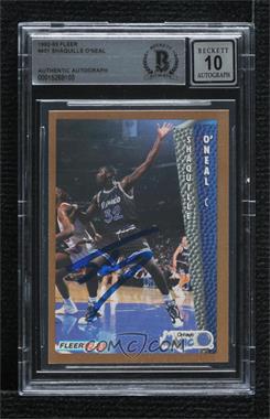 1992-93 Fleer - [Base] #401 - Shaquille O'Neal [BAS Authentic]