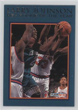 1992-93 Fleer - Larry Johnson Rookie of the Year #2 - Larry Johnson