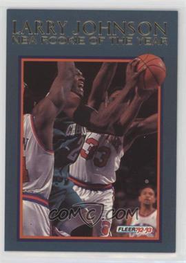 1992-93 Fleer - Larry Johnson Rookie of the Year #2 - Larry Johnson