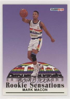 1992-93 Fleer - Rookie Sensations #6 - Mark Macon