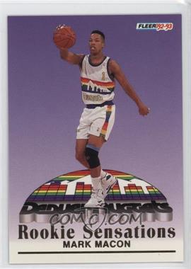 1992-93 Fleer - Rookie Sensations #6 - Mark Macon