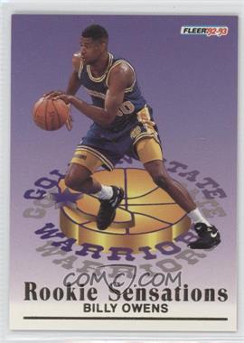 1992-93 Fleer - Rookie Sensations #8 - Billy Owens