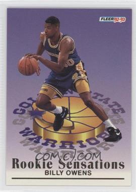 1992-93 Fleer - Rookie Sensations #8 - Billy Owens