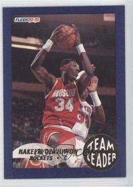 1992-93 Fleer - Team Leaders #10 - Hakeem Olajuwon