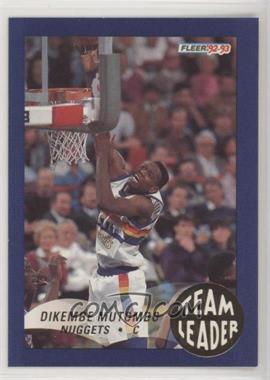 1992-93 Fleer - Team Leaders #7 - Dikembe Mutombo