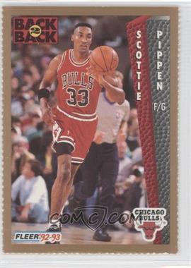 1992-93 Fleer Team Night Sheets - Chicago Bulls Back to Back Singles #_SCPI - Scottie Pippen