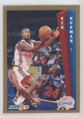 1992-93 Fleer Tony's Pizza - [Base] #_KENO - Ken Norman