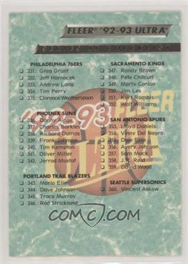 1992-93 Fleer Ultra - [Base] #374 - Checklist