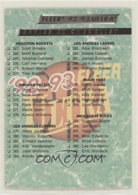 1992-93 Fleer Ultra - [Base] #374 - Checklist