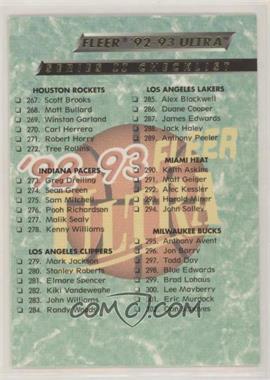 1992-93 Fleer Ultra - [Base] #374 - Checklist