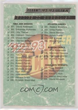 1992-93 Fleer Ultra - [Base] #374 - Checklist