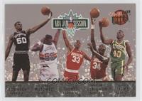 David Robinson, Dikembe Mutombo, Otis Thorpe, Hakeem Olajuwon, Shawn Kemp, Char…