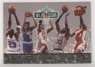 1992-93 Fleer Ultra - NBA Jam Session #SHEE.2 - Tim Perry, Duane Causwell, Scottie Pippen, Robert Parish, Stacey Augmon, Michael Jordan, Karl Malone, John Williams, Horace Grant, Orlando Woolridge