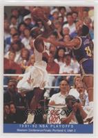 1991-92 NBA Playoffs - Western Conference Finals: Portland 4, Utah 2 [Noted]