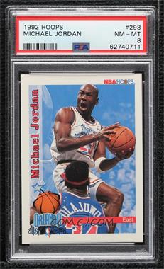 1992-93 NBA Hoops - [Base] #298 - Michael Jordan [PSA 8 NM‑MT]