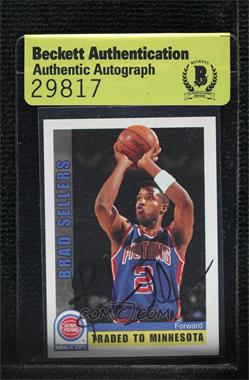 1992-93 NBA Hoops - [Base] #384 - Brad Sellers [BAS Authentic]