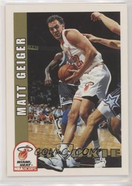 1992-93 NBA Hoops - [Base] #412 - Matt Geiger