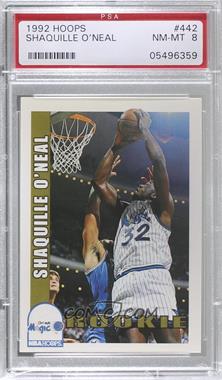 1992-93 NBA Hoops - [Base] #442 - Shaquille O'Neal [PSA 8 NM‑MT]