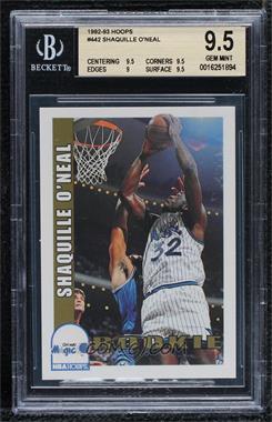 1992-93 NBA Hoops - [Base] #442 - Shaquille O'Neal [BGS 9.5 GEM MINT]