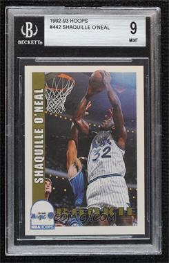 1992-93 NBA Hoops - [Base] #442 - Shaquille O'Neal [BGS 9 MINT]