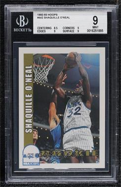 1992-93 NBA Hoops - [Base] #442 - Shaquille O'Neal [BGS 9 MINT]