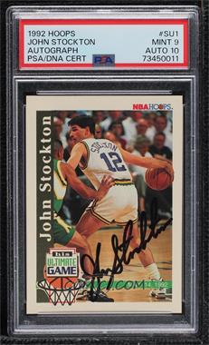 1992-93 NBA Hoops - [Base] #SU1.2 - John Stockton (Autograph) [PSA 9 MINT]