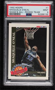 1992-93 NBA Hoops - Magic's All-Rookie Team #1 - Shaquille O'Neal [PSA 9 MINT]