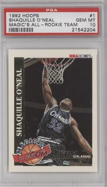 1992-93 NBA Hoops - Magic's All-Rookie Team #1 - Shaquille O'Neal [PSA 10 GEM MT]
