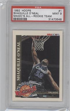 1992-93 NBA Hoops - Magic's All-Rookie Team #1 - Shaquille O'Neal [PSA 9 MINT]