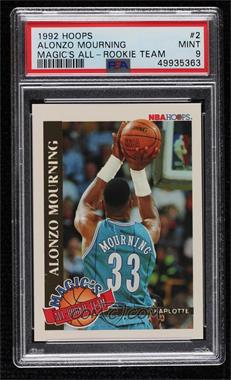 1992-93 NBA Hoops - Magic's All-Rookie Team #2 - Alonzo Mourning [PSA 9 MINT]