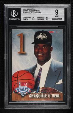 1992-93 NBA Hoops - NBA Draft #A - Shaquille O'Neal [BGS 9 MINT]
