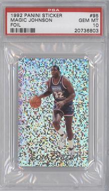 1992-93 Panini Album Stickers - [Base] #95 - Magic Johnson [PSA 10 GEM MT]