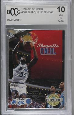 1992-93 Skybox - [Base] #382 - Shaquille O'Neal [BCCG 10 Mint or Better]