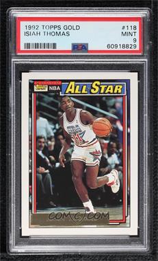 1992-93 Topps - [Base] - Gold #118 - All-Star - Isiah Thomas [PSA 9 MINT]